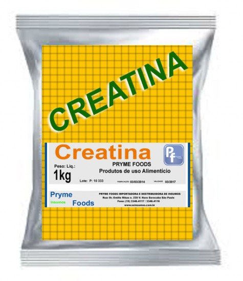 Creatina 1 Kg Quilo Pura SUPLEMENTO ALIMENTAR Insumos Produtos para alimentos