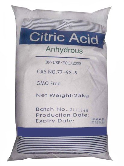 ACIDO CITRICO Anidro 25 Kg Quilo produto para alimentos Materia Prima Alimentar