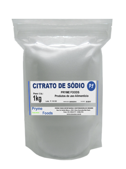 Citrato de Sdio 20 Kg Quilo Insumos Produtos para alimentos fracionados por quilo ou Gramas.